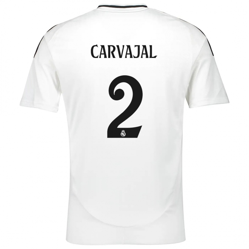 Niño Camiseta Daniel Carvajal #2 Blanco 1ª Equipación 2024/25 La Camisa Perú