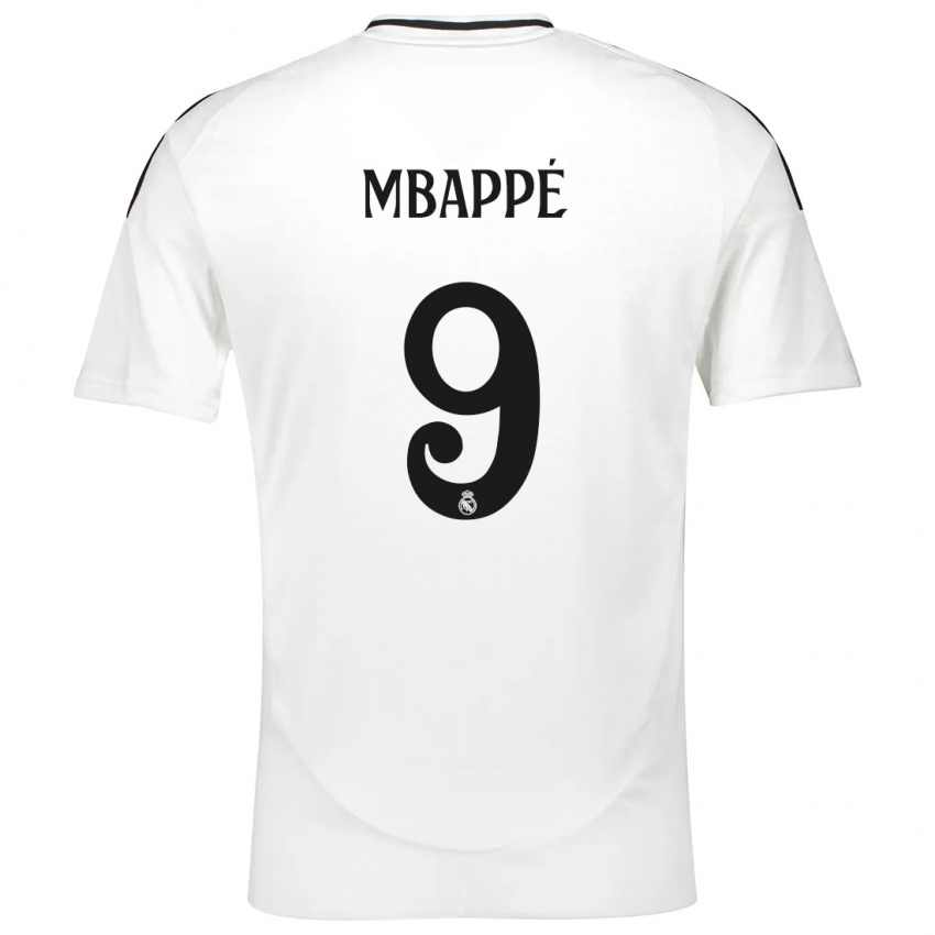 Niño Camiseta Kylian Mbappe #9 Blanco 1ª Equipación 2024/25 La Camisa Perú