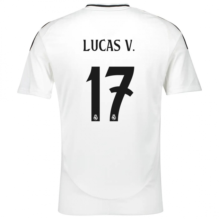 Niño Camiseta Lucas Vazquez #17 Blanco 1ª Equipación 2024/25 La Camisa Perú