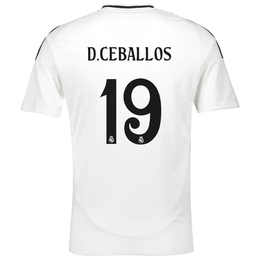 Niño Camiseta Dani Ceballos #19 Blanco 1ª Equipación 2024/25 La Camisa Perú