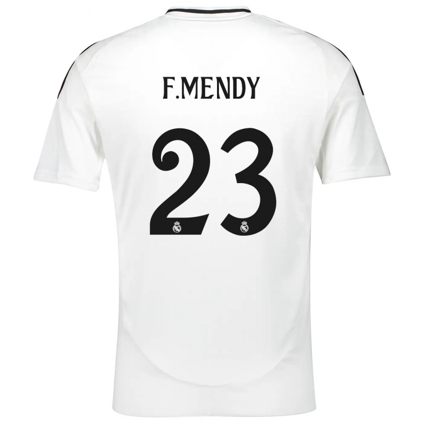 Niño Camiseta Ferland Mendy #23 Blanco 1ª Equipación 2024/25 La Camisa Perú