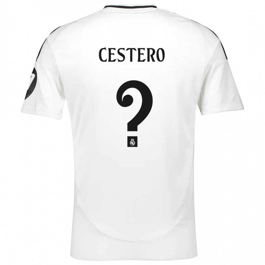 Niño Camiseta Jorge Cestero #0 Blanco 1ª Equipación 2024/25 La Camisa Perú