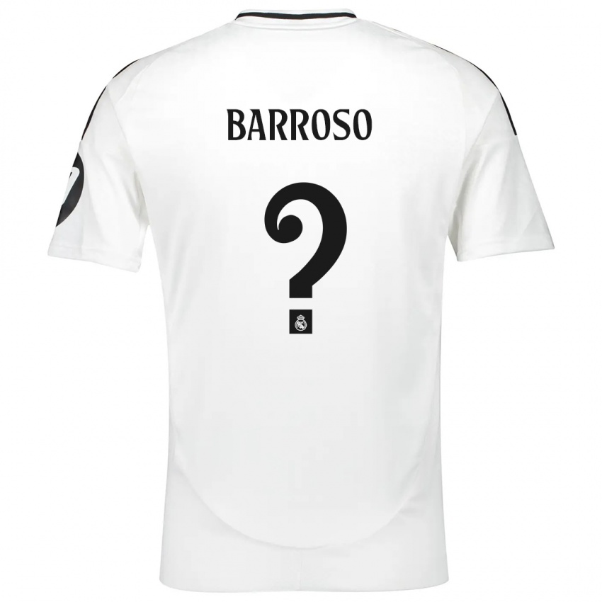 Niño Camiseta Jaime Barroso #0 Blanco 1ª Equipación 2024/25 La Camisa Perú