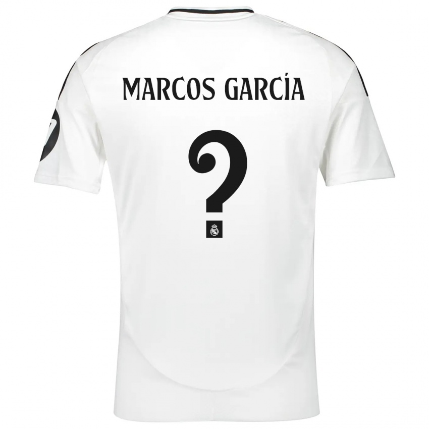 Niño Camiseta Marcos García #0 Blanco 1ª Equipación 2024/25 La Camisa Perú