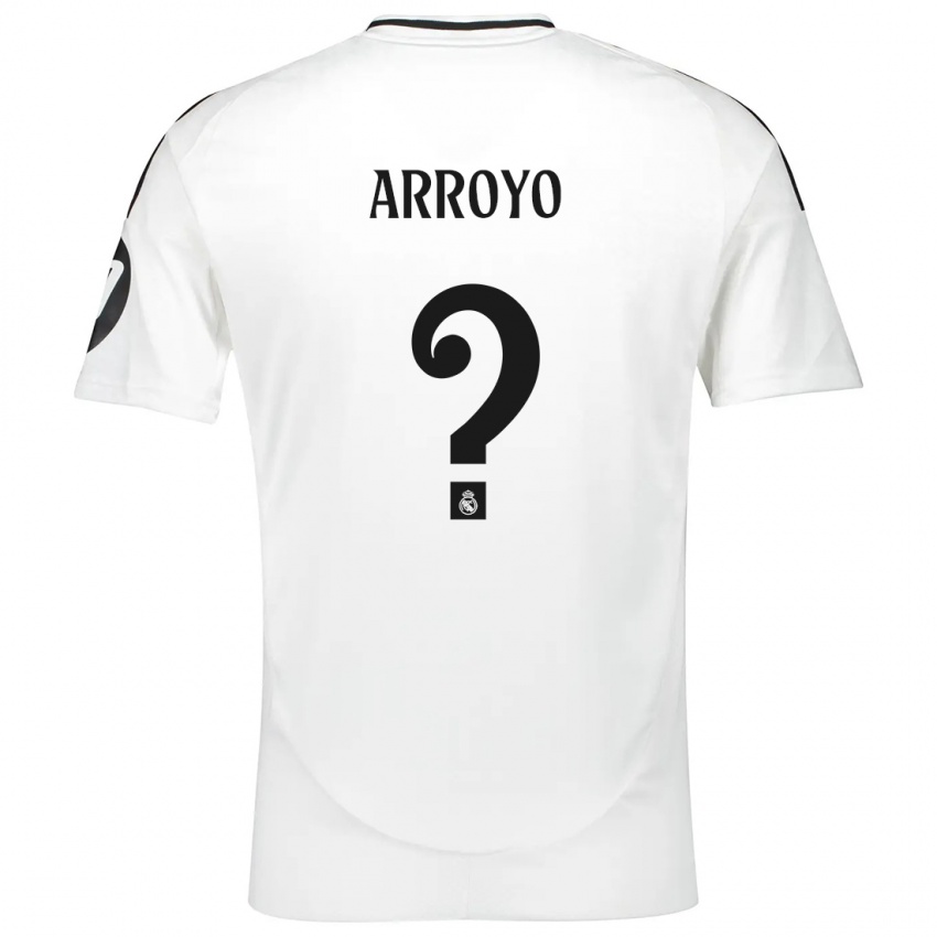 Niño Camiseta Diego Arroyo #0 Blanco 1ª Equipación 2024/25 La Camisa Perú