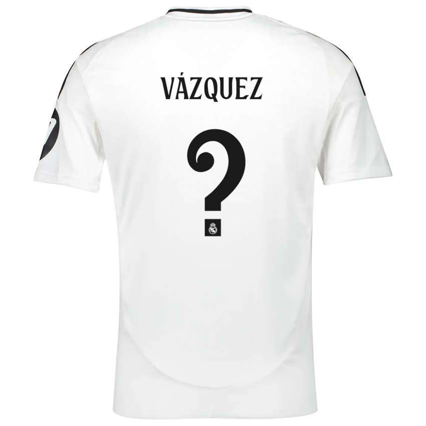 Niño Camiseta Erik Vázquez #0 Blanco 1ª Equipación 2024/25 La Camisa Perú