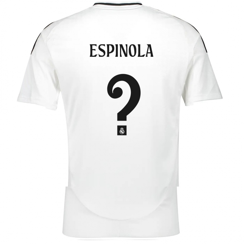 Niño Camiseta Axel Espinola #0 Blanco 1ª Equipación 2024/25 La Camisa Perú