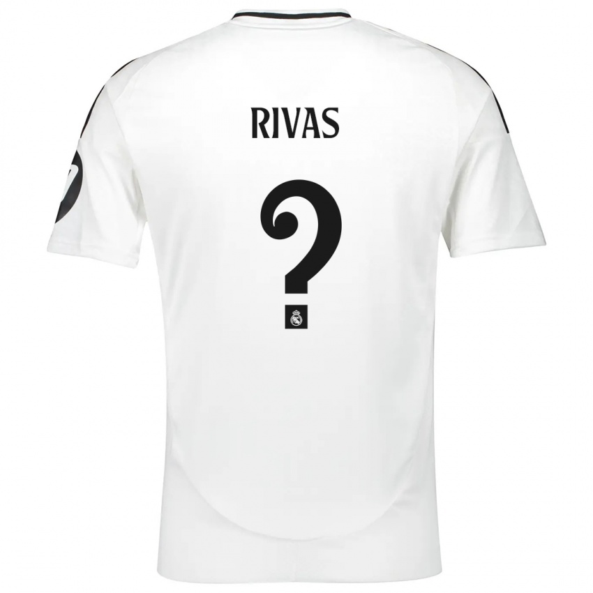 Niño Camiseta Mario Rivas #0 Blanco 1ª Equipación 2024/25 La Camisa Perú