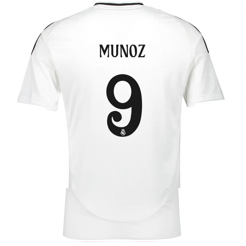 Niño Camiseta Victor Munoz #9 Blanco 1ª Equipación 2024/25 La Camisa Perú