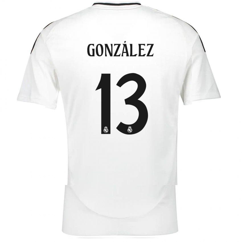 Niño Camiseta Fran González #13 Blanco 1ª Equipación 2024/25 La Camisa Perú