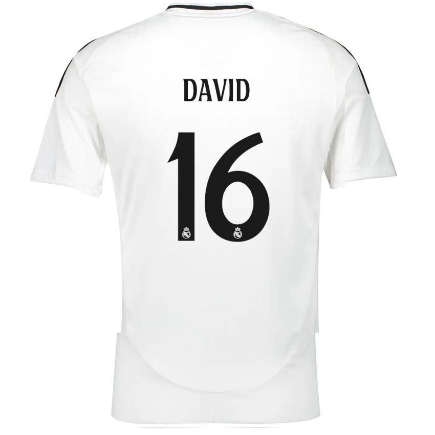 Niño Camiseta Antonio David #16 Blanco 1ª Equipación 2024/25 La Camisa Perú