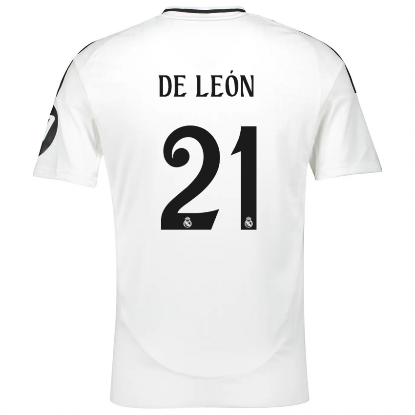 Niño Camiseta Jeremy De León #21 Blanco 1ª Equipación 2024/25 La Camisa Perú