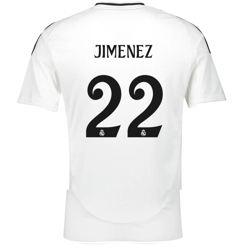 Niño Camiseta David Jimenez #22 Blanco 1ª Equipación 2024/25 La Camisa Perú