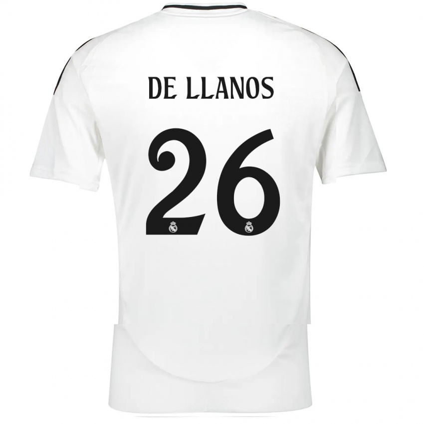 Niño Camiseta Hugo De Llanos #26 Blanco 1ª Equipación 2024/25 La Camisa Perú