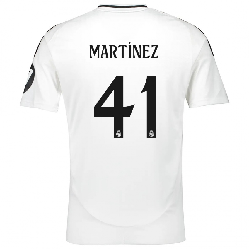 Niño Camiseta Joan Martínez #41 Blanco 1ª Equipación 2024/25 La Camisa Perú