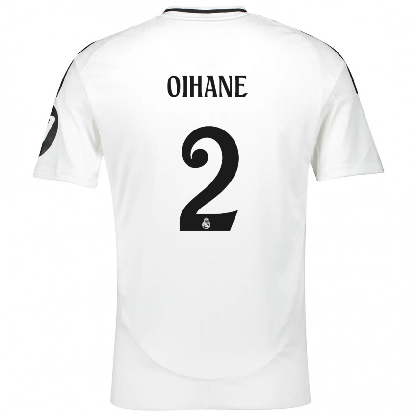 Niño Camiseta Oihane Hernández #2 Blanco 1ª Equipación 2024/25 La Camisa Perú