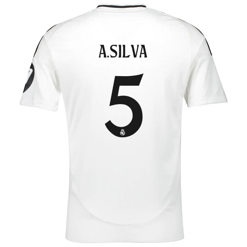 Niño Camiseta Antonia Silva #5 Blanco 1ª Equipación 2024/25 La Camisa Perú