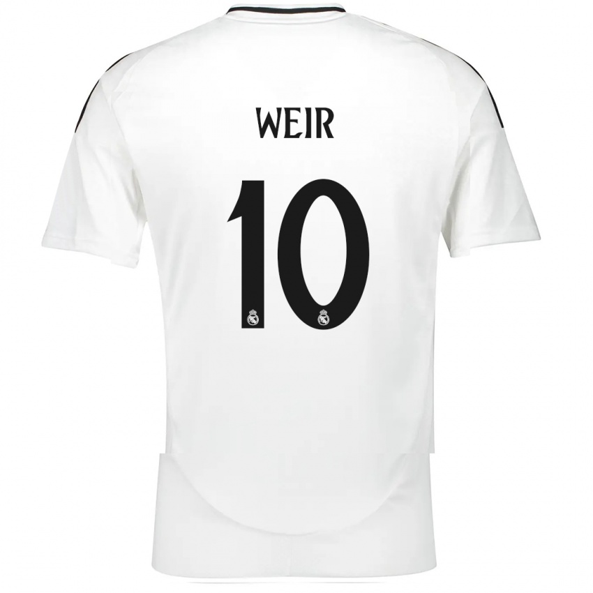 Niño Camiseta Caroline Weir #10 Blanco 1ª Equipación 2024/25 La Camisa Perú