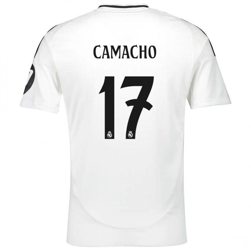 Niño Camiseta Carla Camacho #17 Blanco 1ª Equipación 2024/25 La Camisa Perú