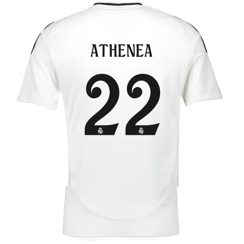 Niño Camiseta Athenea Del Castillo #22 Blanco 1ª Equipación 2024/25 La Camisa Perú