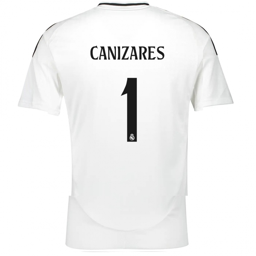 Niño Camiseta Lucas Canizares #1 Blanco 1ª Equipación 2024/25 La Camisa Perú