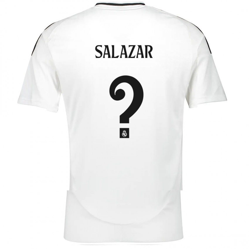 Niño Camiseta Isra Salazar #0 Blanco 1ª Equipación 2024/25 La Camisa Perú