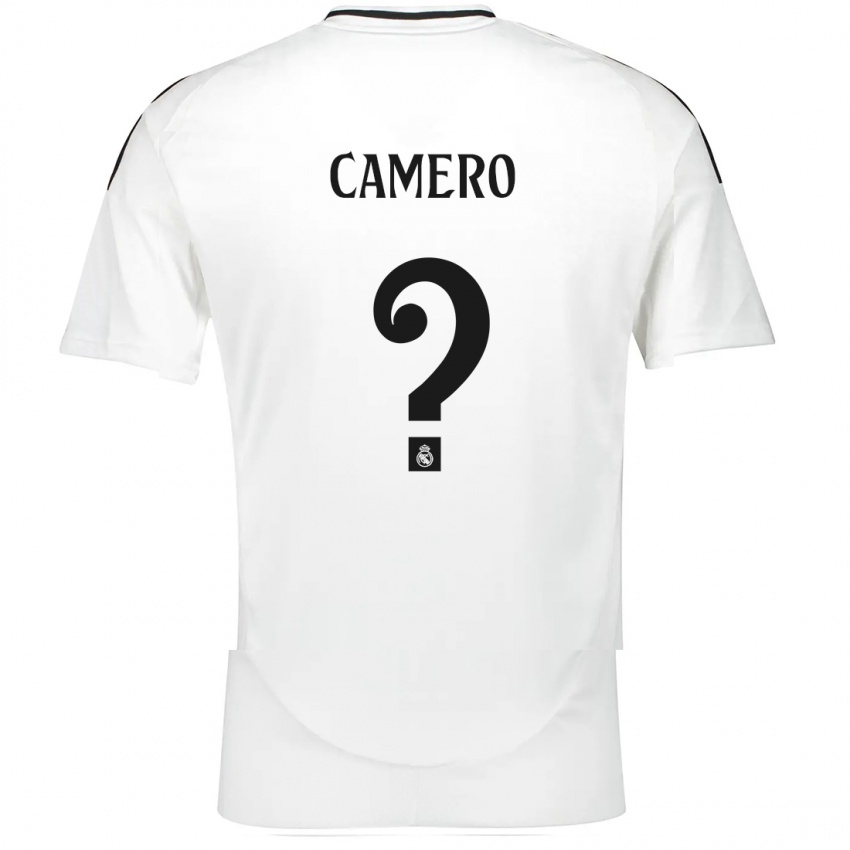 Niño Camiseta Mario Camero #0 Blanco 1ª Equipación 2024/25 La Camisa Perú