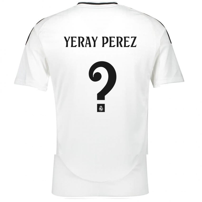 Niño Camiseta Yeray Perez #0 Blanco 1ª Equipación 2024/25 La Camisa Perú