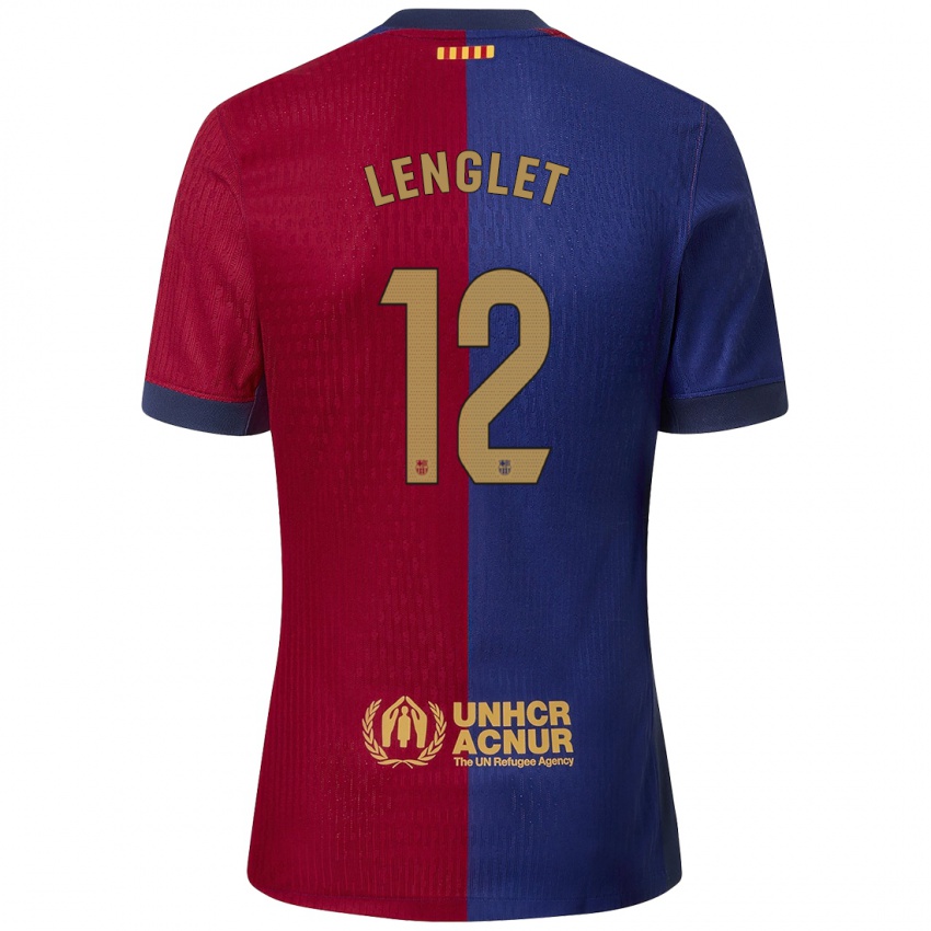 Niño Camiseta Clement Lenglet #12 Azul Rojo 1ª Equipación 2024/25 La Camisa Perú