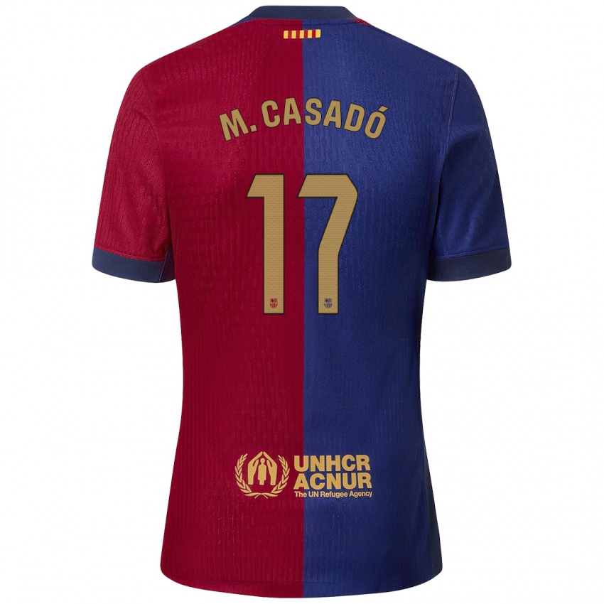 Niño Camiseta Marc Casado #17 Azul Rojo 1ª Equipación 2024/25 La Camisa Perú