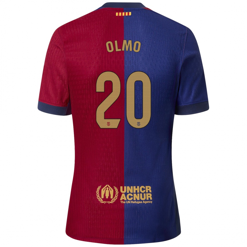 Niño Camiseta Dani Olmo #20 Azul Rojo 1ª Equipación 2024/25 La Camisa Perú