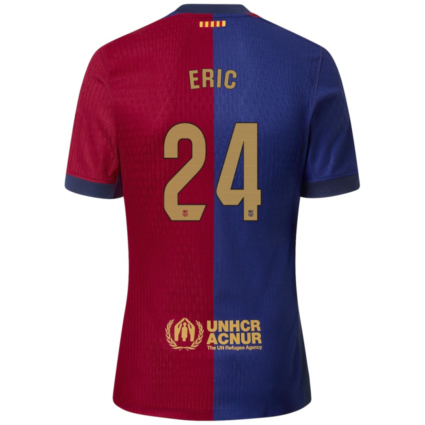 Niño Camiseta Eric Garcia #24 Azul Rojo 1ª Equipación 2024/25 La Camisa Perú