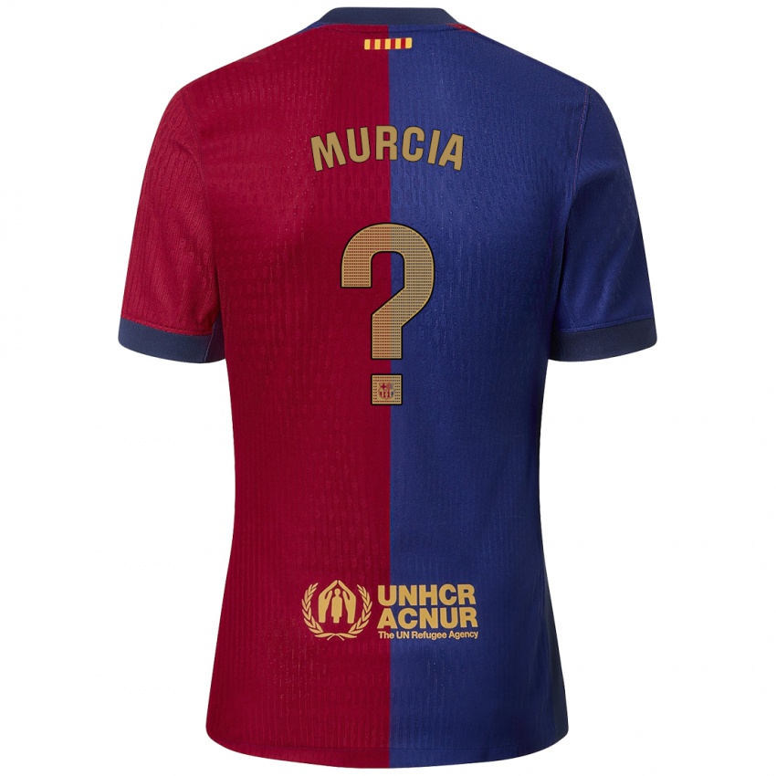 Niño Camiseta Madou Murcia #0 Azul Rojo 1ª Equipación 2024/25 La Camisa Perú