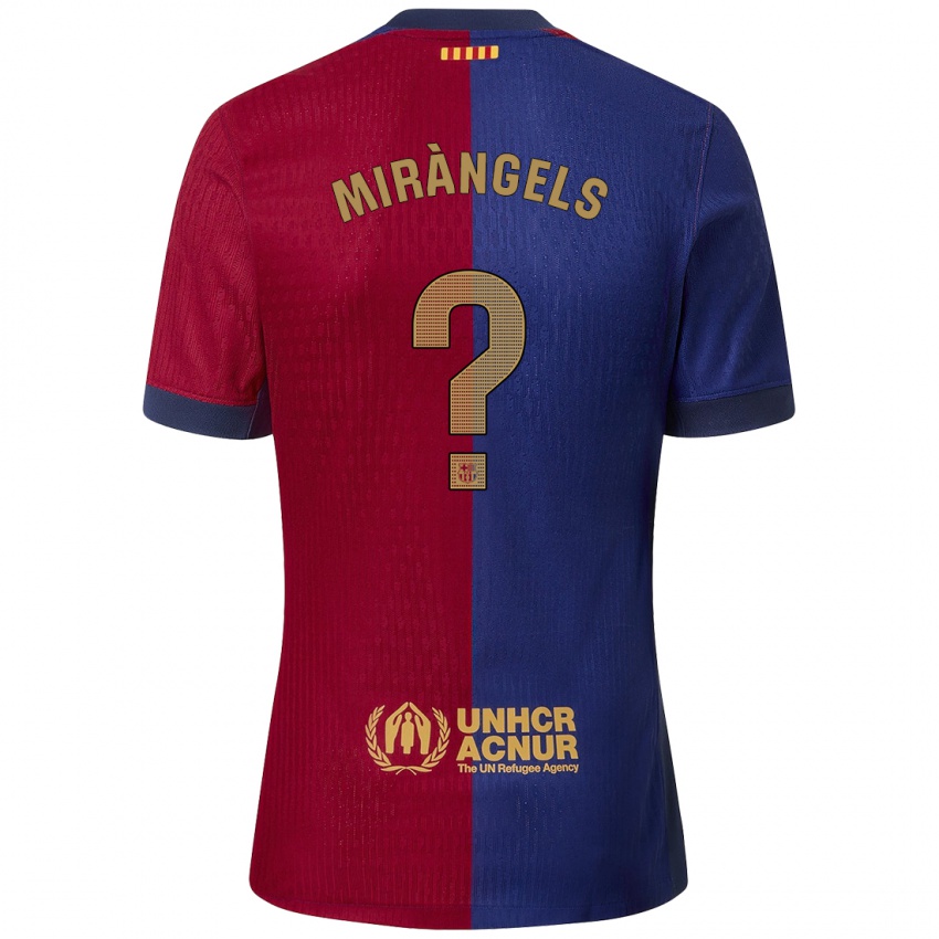 Niño Camiseta Xavi Miràngels #0 Azul Rojo 1ª Equipación 2024/25 La Camisa Perú