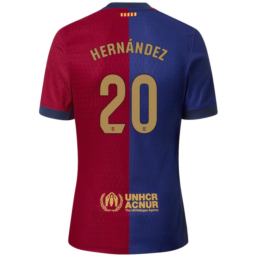 Niño Camiseta Unai Hernández #20 Azul Rojo 1ª Equipación 2024/25 La Camisa Perú