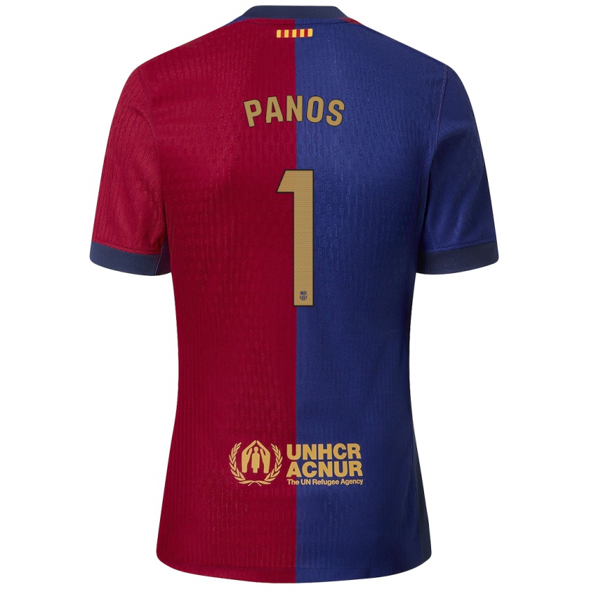 Niño Camiseta Sandra Panos #1 Azul Rojo 1ª Equipación 2024/25 La Camisa Perú