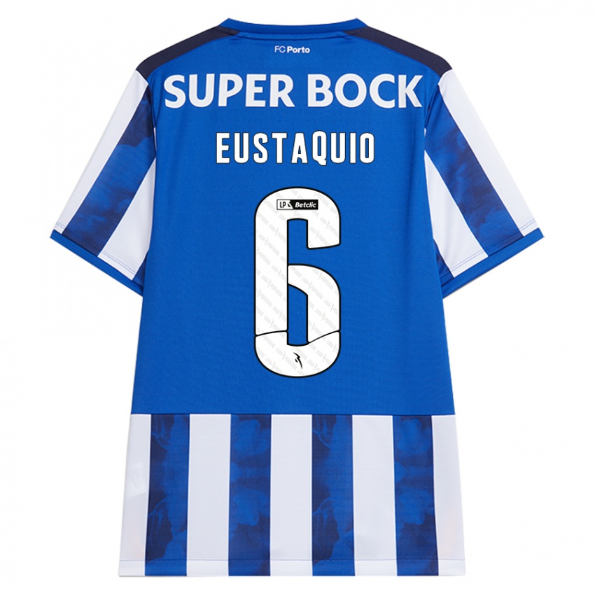 Niño Camiseta Stephen Eustaquio #6 Azul Blanco 1ª Equipación 2024/25 La Camisa Perú