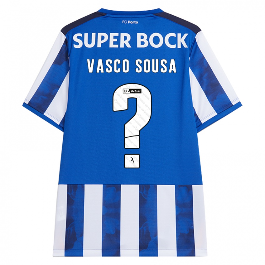 Niño Camiseta Vasco Sousa #0 Azul Blanco 1ª Equipación 2024/25 La Camisa Perú