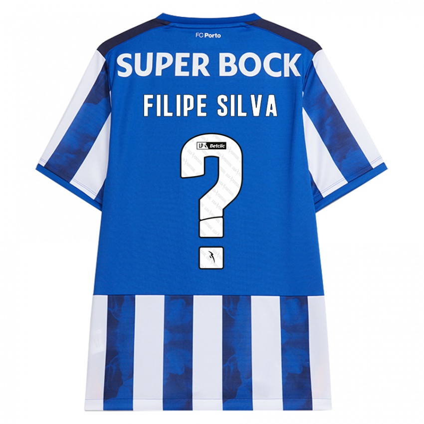 Niño Camiseta Filipe Silva #0 Azul Blanco 1ª Equipación 2024/25 La Camisa Perú