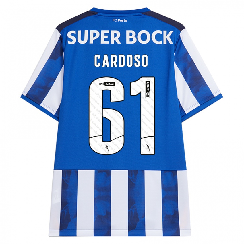 Niño Camiseta Ivan Cardoso #61 Azul Blanco 1ª Equipación 2024/25 La Camisa Perú