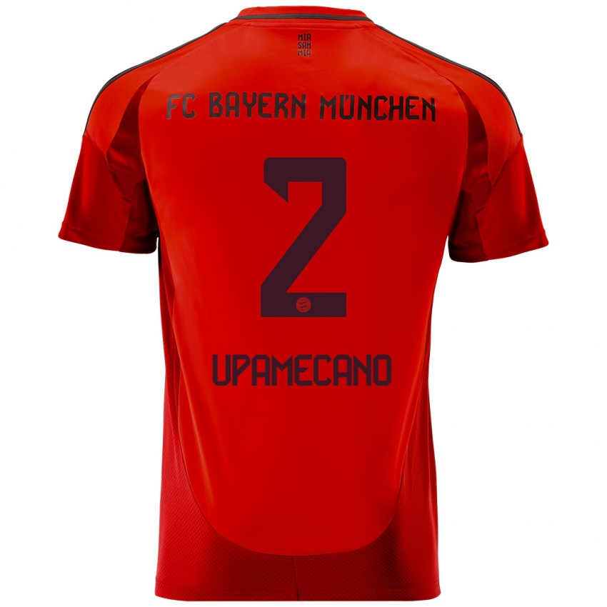 Niño Camiseta Dayot Upamecano #2 Rojo 1ª Equipación 2024/25 La Camisa Perú