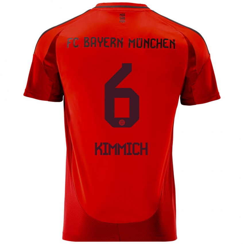 Niño Camiseta Joshua Kimmich #6 Rojo 1ª Equipación 2024/25 La Camisa Perú