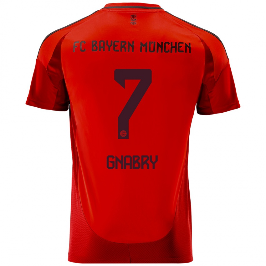 Niño Camiseta Serge Gnabry #7 Rojo 1ª Equipación 2024/25 La Camisa Perú