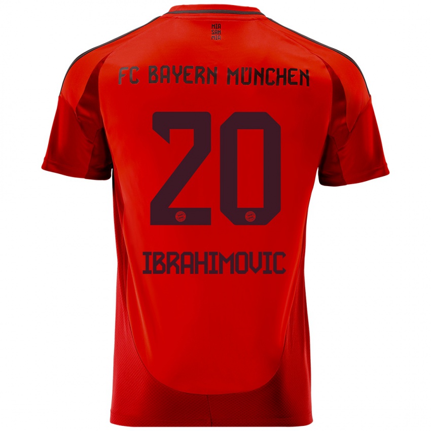 Niño Camiseta Arijon Ibrahimovic #20 Rojo 1ª Equipación 2024/25 La Camisa Perú