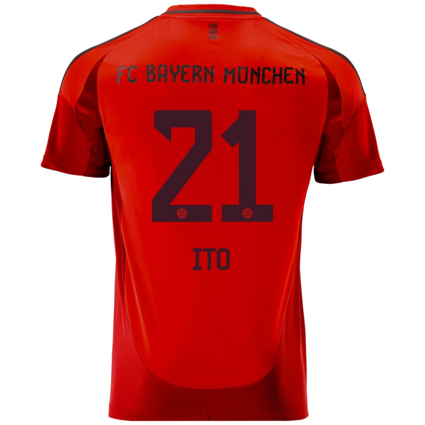 Niño Camiseta Hiroki Ito #21 Rojo 1ª Equipación 2024/25 La Camisa Perú