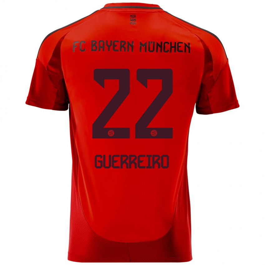 Niño Camiseta Raphael Guerreiro #22 Rojo 1ª Equipación 2024/25 La Camisa Perú