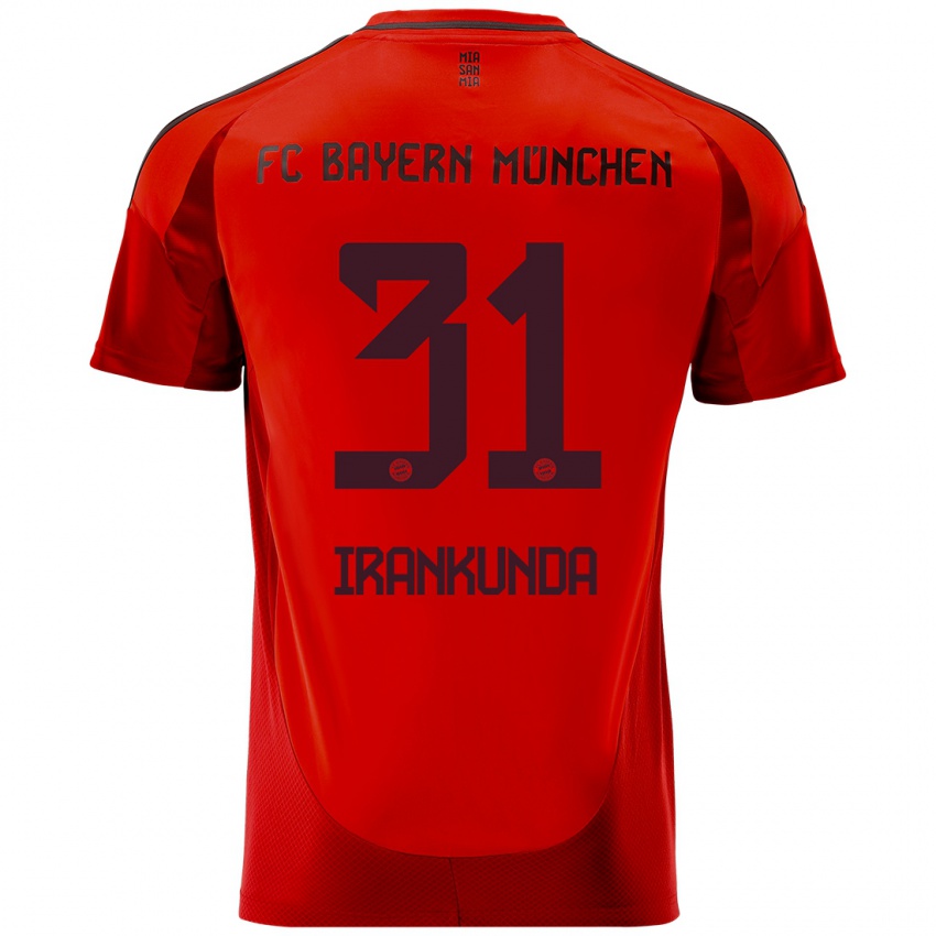 Niño Camiseta Nestory Irankunda #31 Rojo 1ª Equipación 2024/25 La Camisa Perú