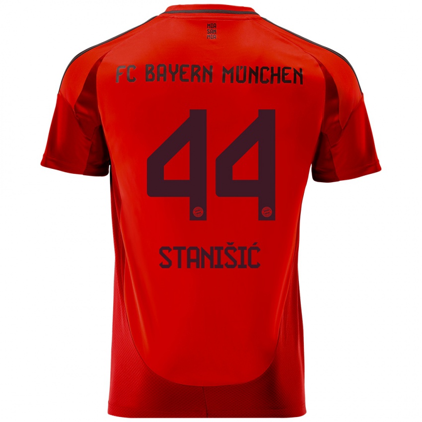 Niño Camiseta Josip Stanisic #44 Rojo 1ª Equipación 2024/25 La Camisa Perú