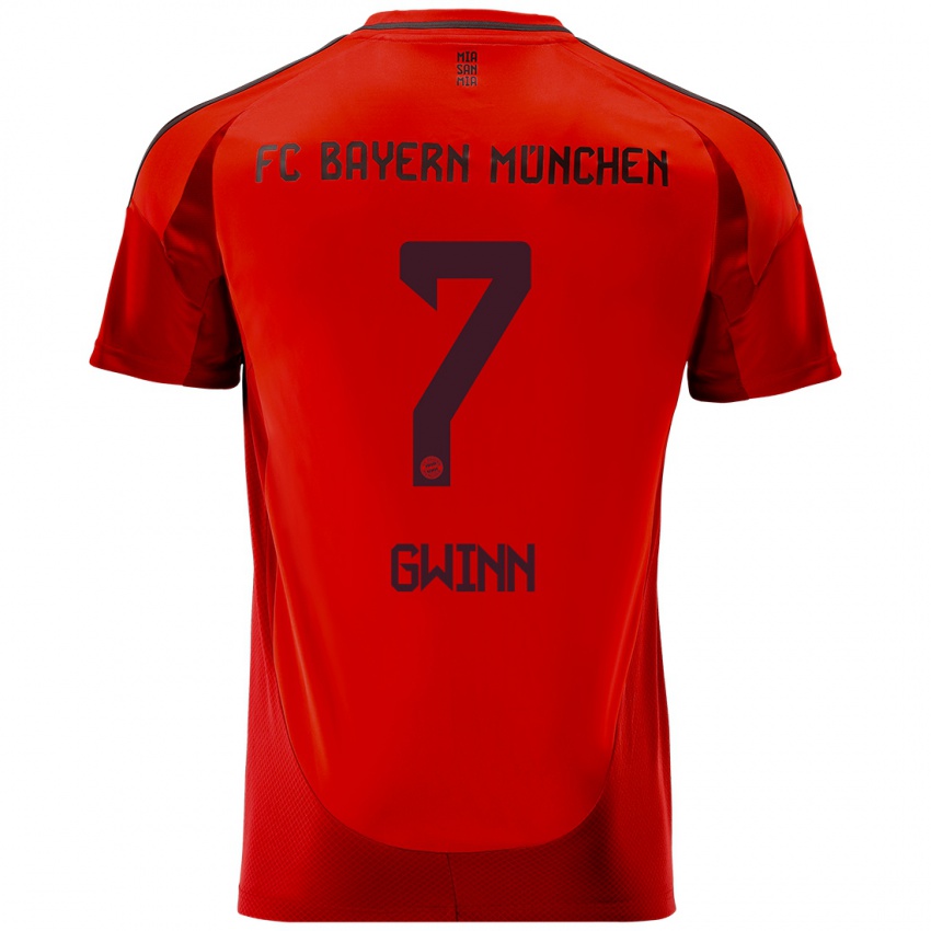 Niño Camiseta Giulia Gwinn #7 Rojo 1ª Equipación 2024/25 La Camisa Perú