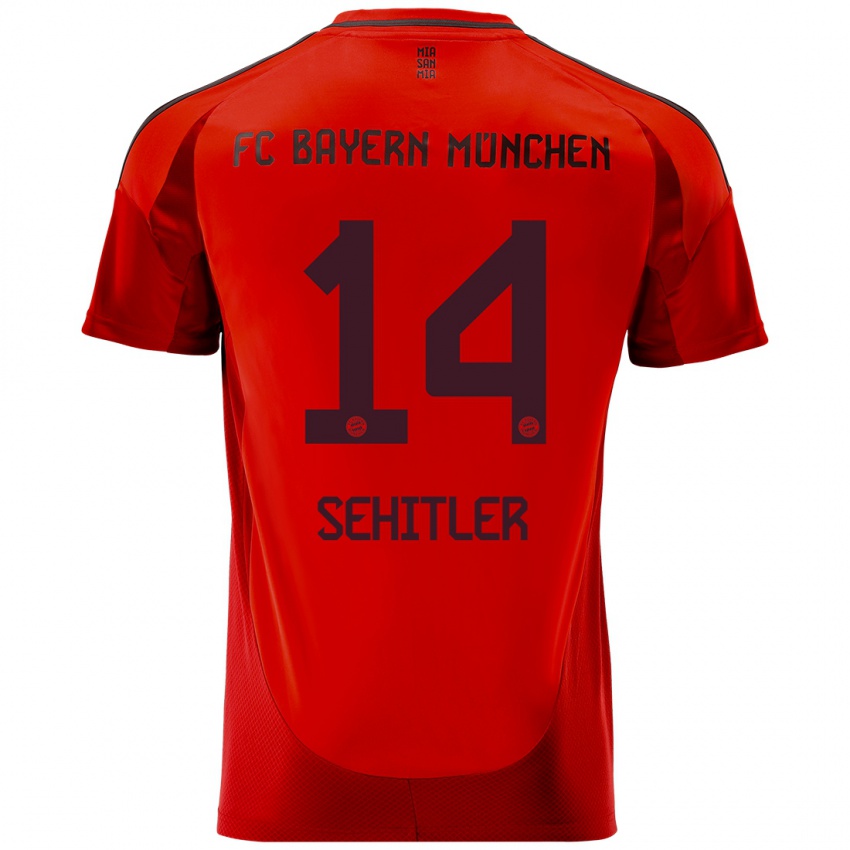 Niño Camiseta Alara Şehitler #14 Rojo 1ª Equipación 2024/25 La Camisa Perú